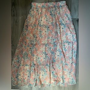 Loft Floral Maxi Skirt